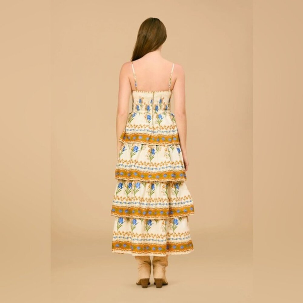 NWT Olivia by Livro Ophelia Midi Dress Size Small Boho Cottagecore - Picture 3 of 6